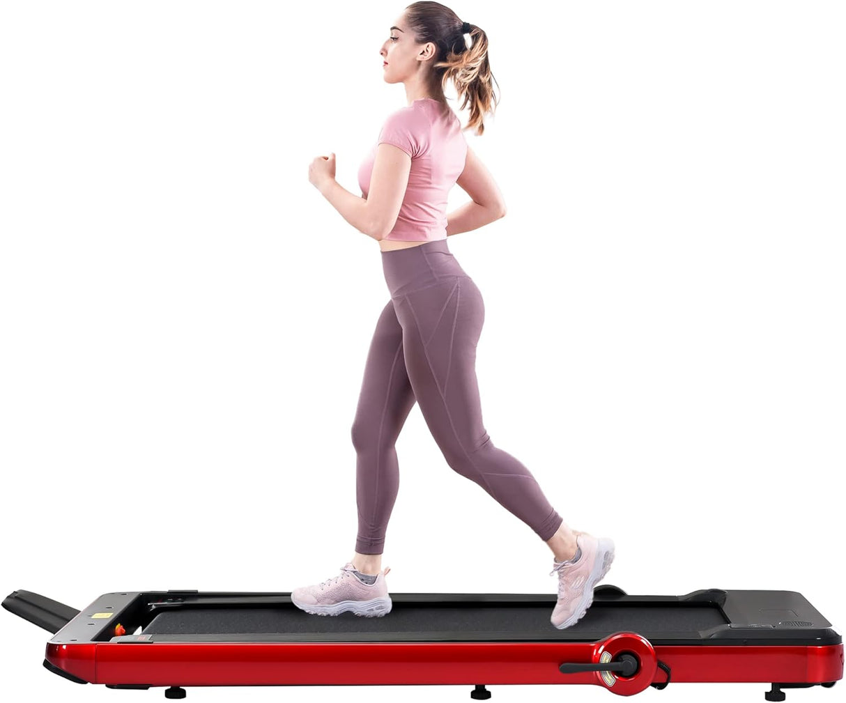 Folding Treadmill, Installation-Free Under Desk Electric Treadmill 2.5HP, with Bluetooth APP and speaker, Remote Control, Display, Walking Jogging Running Machine Fitness Equipment for Home Gym Office
