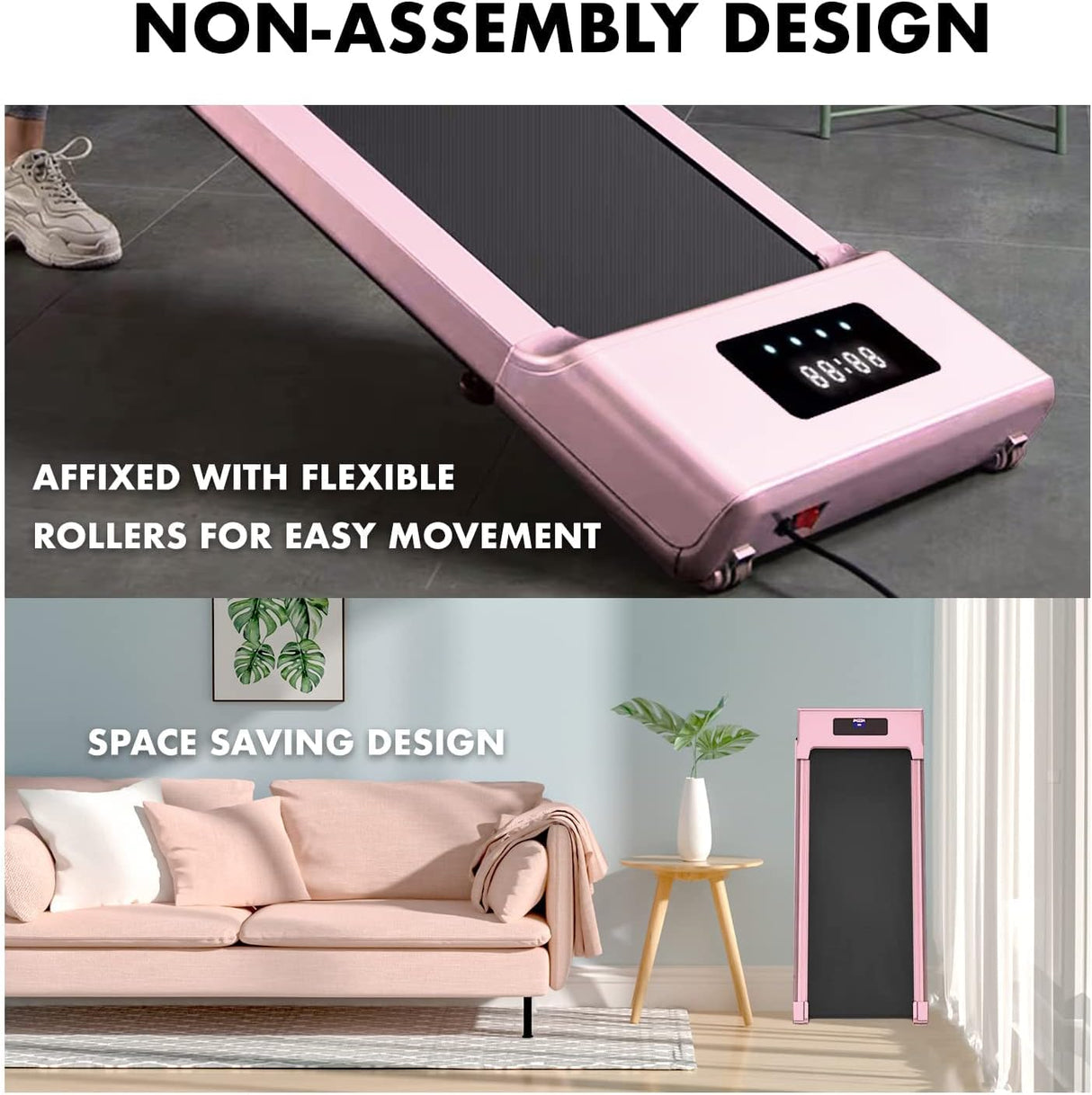 Running Machines Treadmill,Electric Mini Indoor Walking Fitness Equipment,Folding Treadmill,Adjustable Speed,LCD Screen,Treadmill Walking for Home and Office