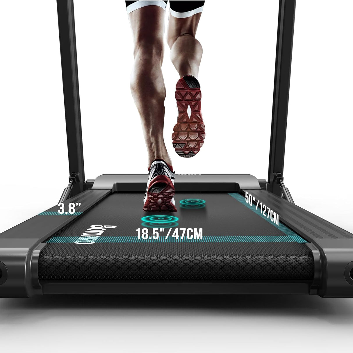 BOTORRO R5 Foldable Treadmill, 265Lbs Load | R7 Treadmill for Home with Incline 18 Levels, 300Lbs Capacity Treadmill, LED Touching Screen with Bluetooth and 18 Programs, 30 Days Free Kinomap