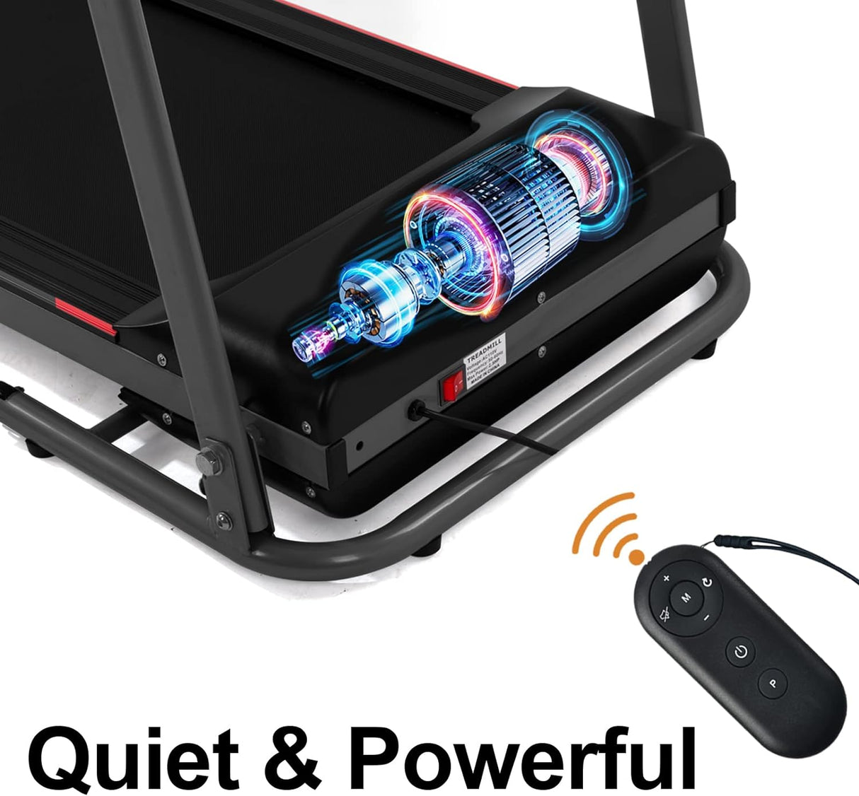 Modern Folding Treadmill for Home with Desk - 2.5HP Compact Electric Treadmill for Running and Walking Foldable Portable Running Machine for Small Spaces Workout, 265LBS Weight Capacity