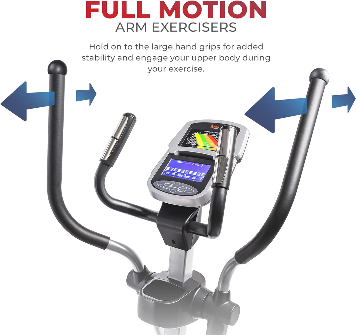 Sunny Health & Fitness Elliptical Cross Trainer Exercise Machine, Full Body Low-Impact and 24-Unique Workout Modes with Optional Exclusive SunnyFit App and Enhanced Bluetooth Connectivity