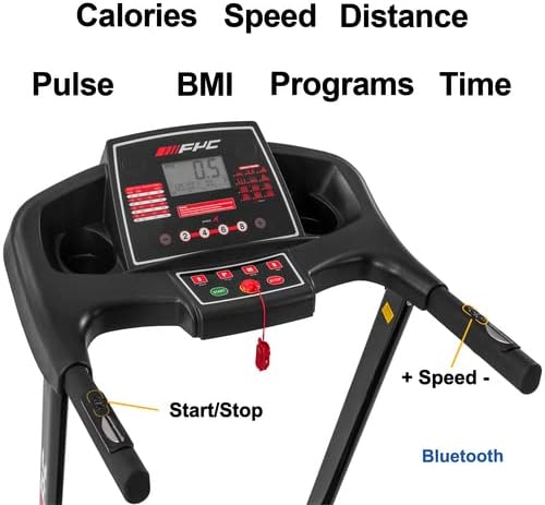 Folding Treadmill for Home - 330 LBS Weight Capacity Running Machine with Incline/Bluetooth, 3.5HP 16KM/H Max Speed Foldable Electric Treadmill Easily Assembly, Home Gym Workout Exercise