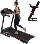 Folding Treadmill for Home - 330 LBS Weight Capacity Running Machine with Incline/Bluetooth, 3.5HP 16KM/H Max Speed Foldable Electric Treadmill Easily Assembly, Home Gym Workout Exercise
