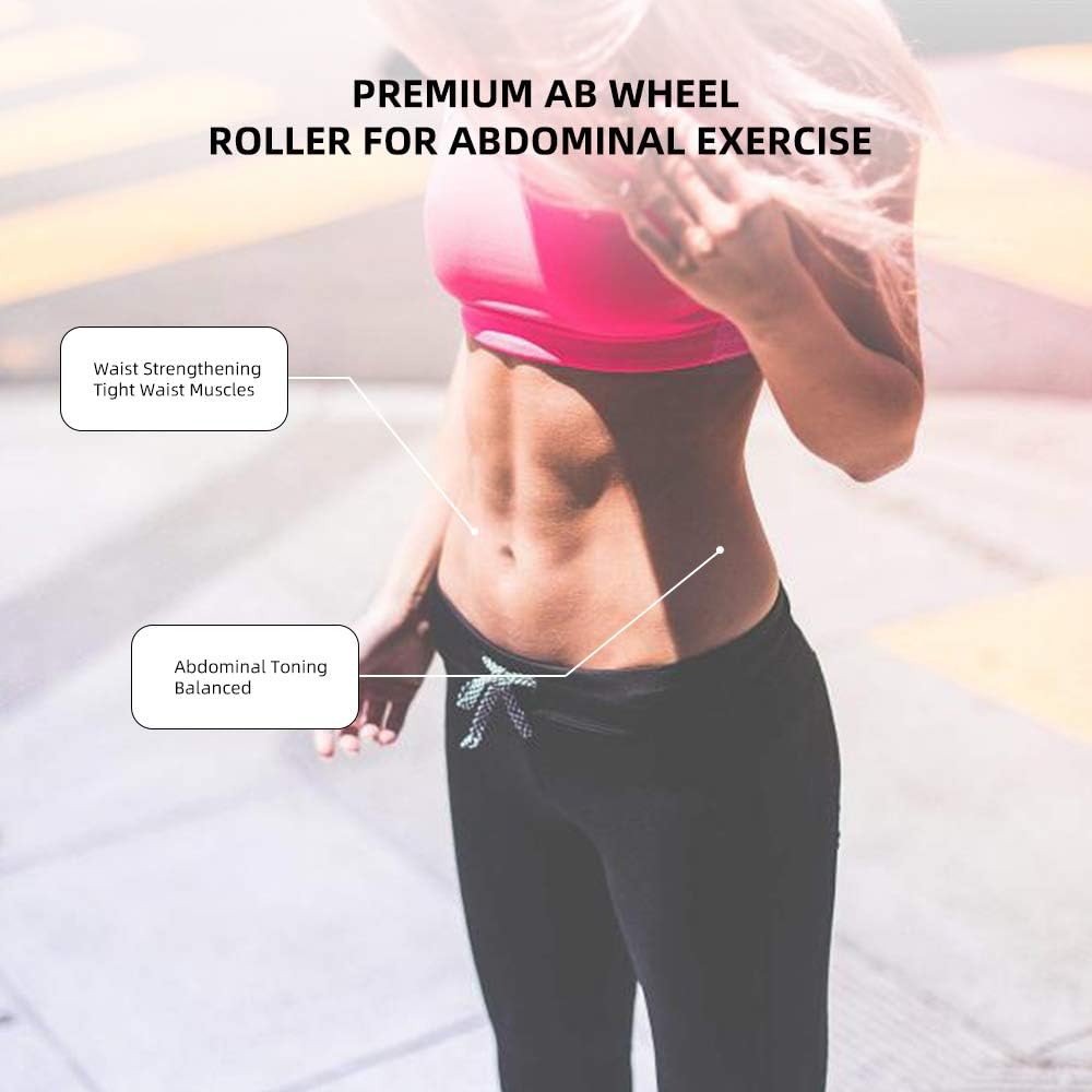 RHYTHM FUN Shock Absorbing Treadmill and Ab Roller with Knee Pad