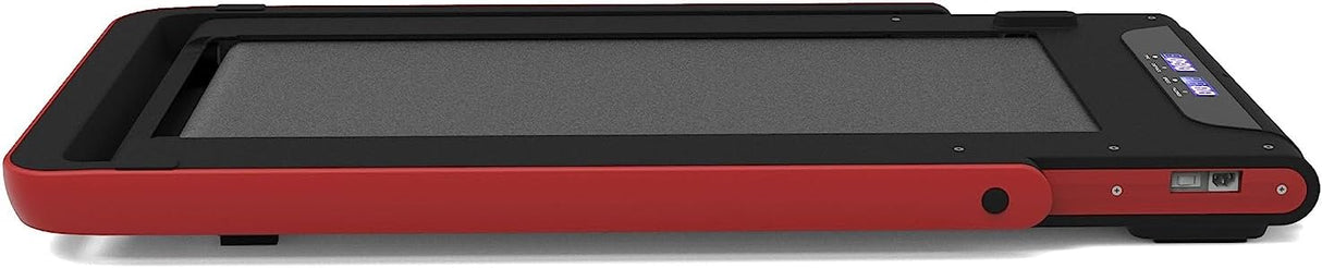 Modern 2 in 1 Under Desk Treadmill, 2.5HP Folding Electric Treadmill Walking Jogging Machine for Home Office with Remote Control, Red
