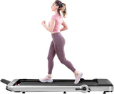 Folding Treadmill, Installation-Free Under Desk Electric Treadmill 2.5HP, with Bluetooth APP and speaker, Remote Control, Display, Walking Jogging Running Machine Fitness Equipment for Home Gym Office
