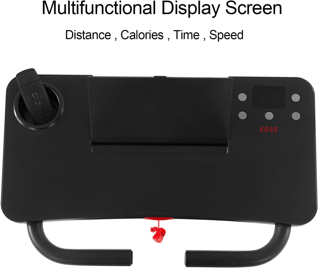 Modern Folding Treadmill for Home with Desk - 2.5HP Compact Electric Treadmill for Running and Walking Foldable Portable Running Machine for Small Spaces Workout, 265LBS Weight Capacity