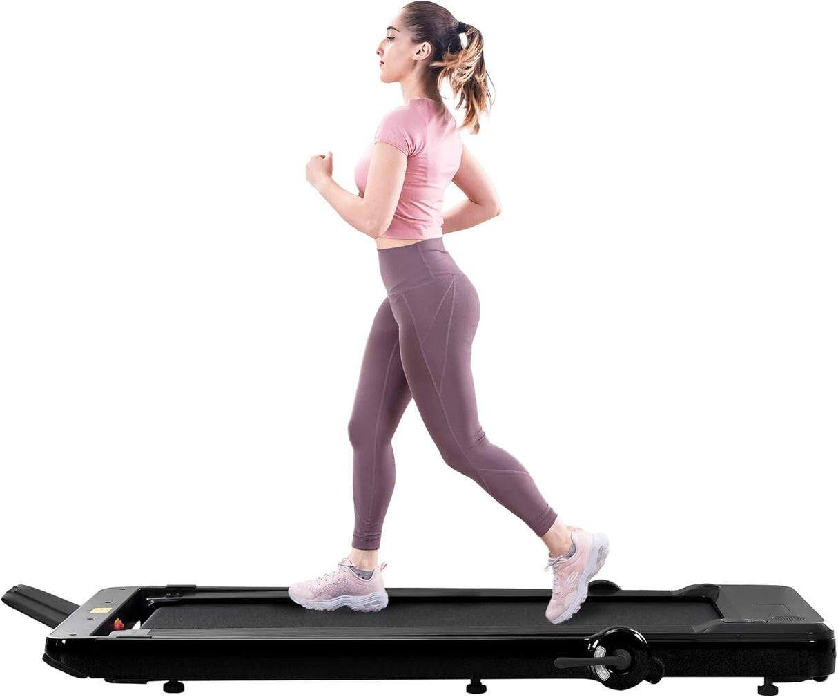 Folding Treadmill, Installation-Free Under Desk Electric Treadmill 2.5HP, with Bluetooth APP and speaker, Remote Control, Display, Walking Jogging Running Machine Fitness Equipment for Home Gym Office
