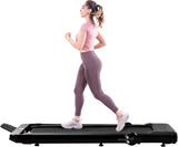 Folding Treadmill, Installation-Free Under Desk Electric Treadmill 2.5HP, with Bluetooth APP and speaker, Remote Control, Display, Walking Jogging Running Machine Fitness Equipment for Home Gym Office