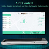 GYMAX Under Desk Folding Treadmill, 4.75HP 2 in 1 Running Walking Machine with Heart Rate Control, APP Control, LED Touch Screen and Remote, Luxury Treadmill for Home/Gym