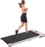 Modern 2 in 1 Under Desk Electric Treadmill 2.5HP, with Bluetooth APP and Speaker, Remote Control, Display, Walking Jogging Running Machine Fitness Equipment for Home Gym Office
