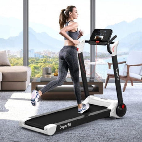 2.25 HP Electric Motorized Folding Running Treadmill Machine with LED Display-Black - Grimbo Sports