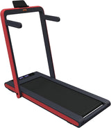 Modern 2 in 1 Under Desk Treadmill, 2.5HP Folding Electric Treadmill Walking Jogging Machine for Home Office with Remote Control, Red