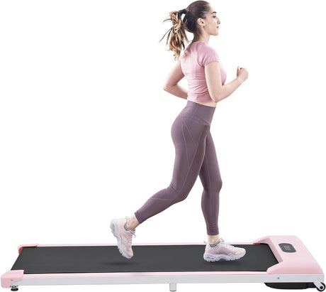 Modern 2 in 1 Under Desk Electric Treadmill 2.5HP, with Bluetooth APP and Speaker, Remote Control, Display, Walking Jogging Running Machine Fitness Equipment for Home Gym Office