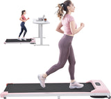 Modern 2 in 1 Under Desk Electric Treadmill 2.5HP, with Bluetooth APP and Speaker, Remote Control, Display, Walking Jogging Running Machine Fitness Equipment for Home Gym Office