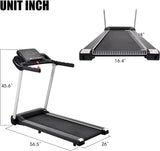 2.5HP Treadmill Electric Motorized Walking and Jogging Running Machine with Heart Pulse Monitor and Speaker, Treadmill for Home Gym with 12 Pre Set Programs,300lbs Max