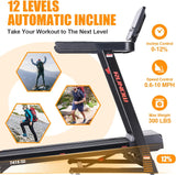 RUNOW Incline Treadmill, Perfect as Treadmills for Home Walking and Running, Foldable Treadmill Support Bluetooth and Customized Programs, Easy Assembly Exercise Machine