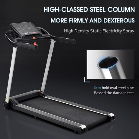 2.5HP Treadmill Electric Motorized Walking and Jogging Running Machine with Heart Pulse Monitor and Speaker, Treadmill for Home Gym with 12 Pre Set Programs,300lbs Max