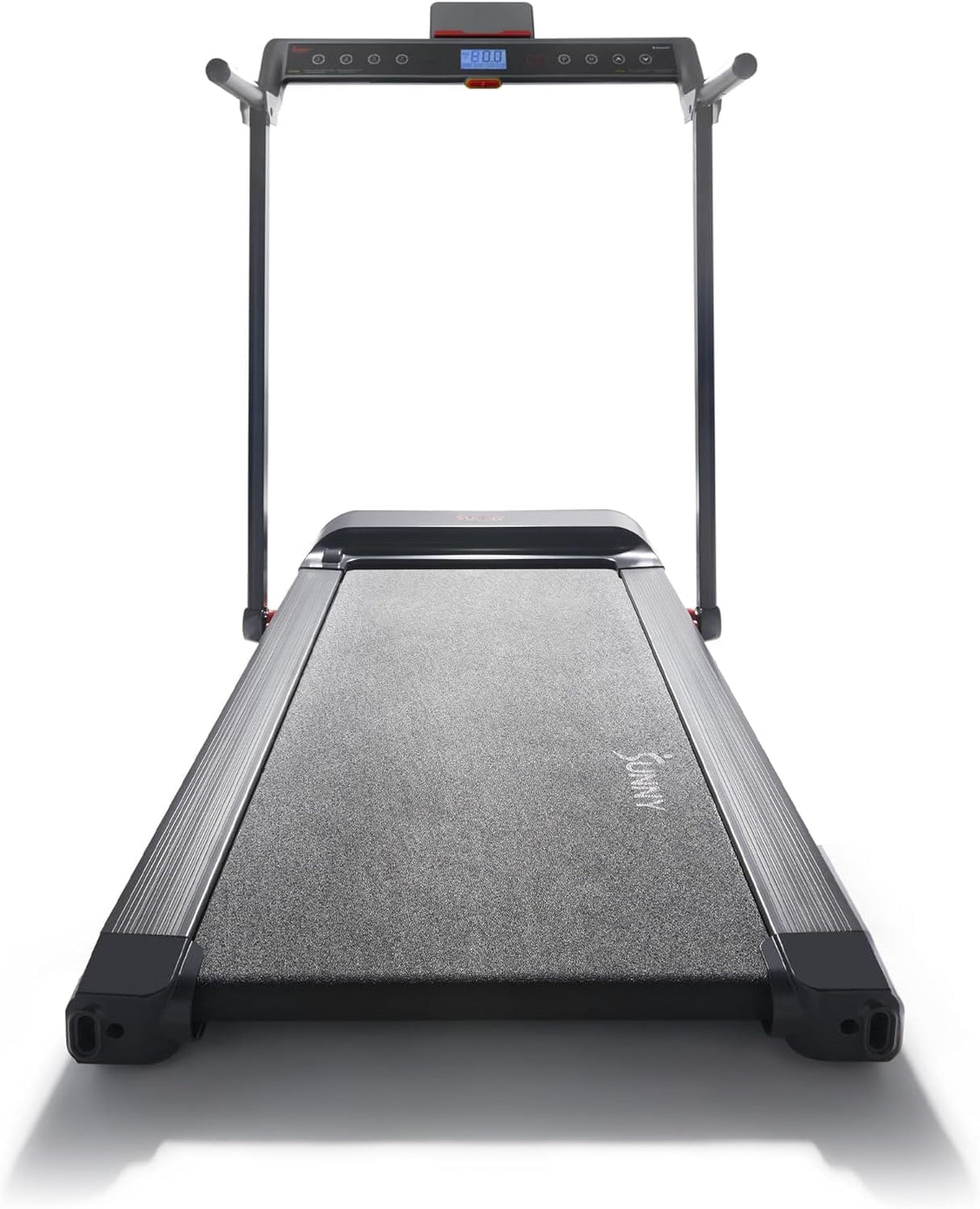 Sunny Health & Fitness Strider Foldable Treadmill, 20-Inch Wide Running Belt, Customizable Workout Programs, Pulse Sensors with Optional Exclusive SunnyFit App and Enhanced Bluetooth Connectivity