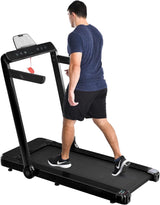 Folding Treadmill, Installation-Free Under Desk Electric Treadmill 2.5HP, with Bluetooth APP and speaker, Remote Control, Display, Walking Jogging Running Machine Fitness Equipment for Home Gym Office