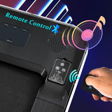 Treadmill Folding Treadmill, Installation-Free Under Desk Electric Treadmill 2.5HP, with Bluetooth APP and Speaker, Remote Control, Display, Walking Jogging Running Machine