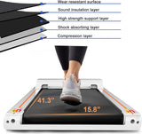 American Under Desk Treadmill 2.5HP Slim Walking Treadmill 265LBS - Electric Treadmill with APP Bluetooth Remote Control LED Display, Running Walking Jogging for Home Office Use (Installation Free)