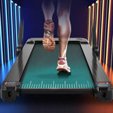 Treadmill Folding Treadmill, Installation-Free Under Desk Electric Treadmill 2.5HP, with Bluetooth APP and Speaker, Remote Control, Display, Walking Jogging Running Machine