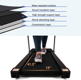 Modern Folding Treadmill for Home with Desk - 2.5HP Compact Electric Treadmill for Running and Walking Foldable Portable Running Machine for Small Spaces Workout, 265LBS Weight Capacity
