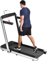 Folding Treadmill, Installation-Free Under Desk Electric Treadmill 2.5HP, with Bluetooth APP and speaker, Remote Control, Display, Walking Jogging Running Machine Fitness Equipment for Home Gym Office