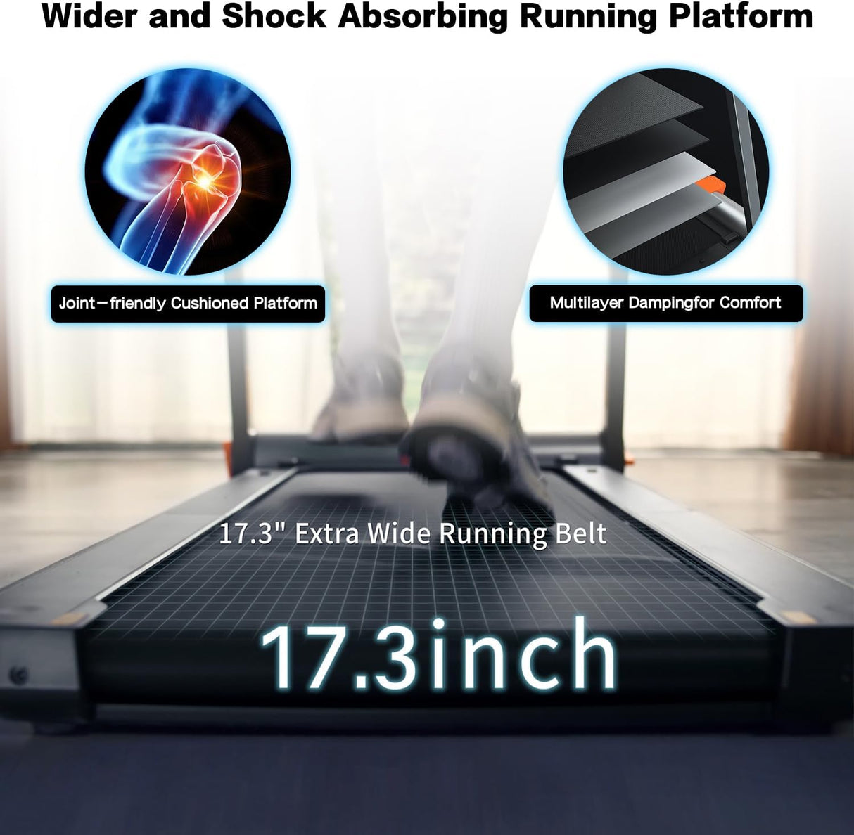 KingSmith WalkingPad MC11 Folding Treadmill 2 in 1 Walking Pad Under Desk Foldable Walking and Running Treadmills for Office and Home No Installation Required 1-7.5mph