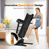Folding Treadmills for Home - 3.5HP Portable Foldable with Incline, Electric Treadmill for Running Walking Jogging Exercise with 12 Preset Programs, Indoor Workout Training Space Save Apartment,APP
