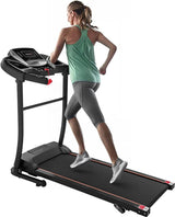 Folding Electric Treadmill 3 Levels of Incline 12 Home Gym Preset Programs Black