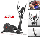 Sunny Health & Fitness Elliptical Cross Trainer Exercise Machine, Full Body Low-Impact and 24-Unique Workout Modes with Optional Exclusive SunnyFit App and Enhanced Bluetooth Connectivity
