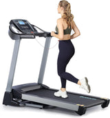 BORGUSI Auto Incline Treadmill, 300/350LBS Capacity, 17.5"/20" Wide Electric Folding Treadmill Max 8.5/10 MPH Speed, Running Machine with Bluetooth Speaker