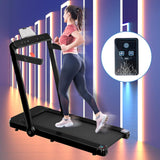 Folding Treadmill, Installation-Free Under Desk Electric Treadmill 2.5HP, with Bluetooth APP and speaker, Remote Control, Display, Walking Jogging Running Machine Fitness Equipment for Home Gym Office