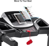 Folding Electric Treadmill 3 Levels of Incline 12 Home Gym Preset Programs Black