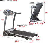Sunny Health & Fitness SF-T7604 Motorized Treadmill, Grey
