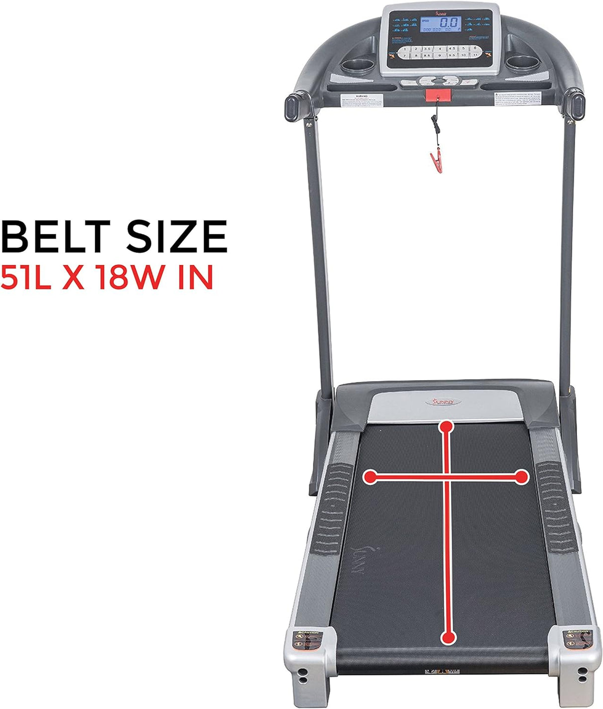 Sunny Health & Fitness SF-T7604 Motorized Treadmill, Grey