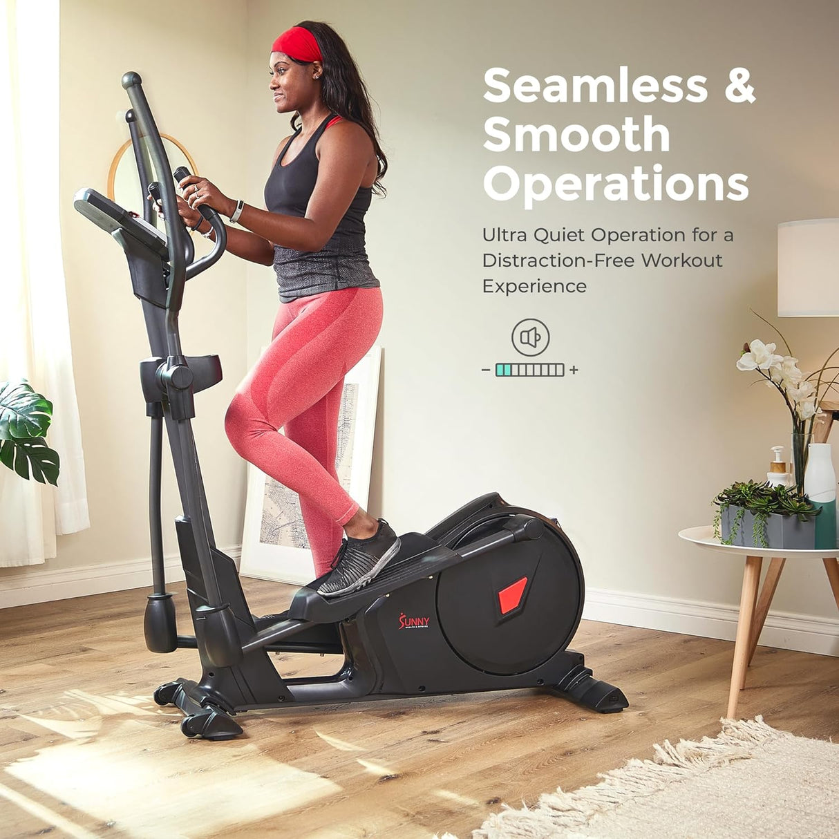 Sunny Health & Fitness Elliptical Cross Trainer Exercise Machine, Full Body Low-Impact and 24-Unique Workout Modes with Optional Exclusive SunnyFit App and Enhanced Bluetooth Connectivity