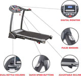 Sunny Health & Fitness SF-T7604 Motorized Treadmill, Grey