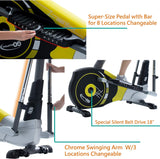 GOELLIPTICAL V-450X Standard Stride 18” Programmable Elliptical Exercise Cross Trainer with Adjustable Arms and Pedals and HRC Control Program for Cardio Fitness Strength Conditioning Workout