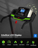 Foldable Treadmill with Incline, Folding Treadmill for Home Electric Treadmill Workout Running Machine, Handrail Controls Speed, Pulse Monitor,APP