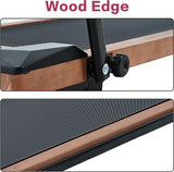 Modern HP-P12ABK Electric Treadmill, Folding Treadmill, LCD Display Screen and mat Holder; Home Office Gym Stand, 2.25HP Electric， Wood Electric Treadmill with Remote Control, Walking Machine