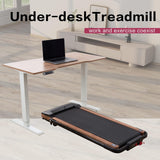 Modern HP-P12ABK Electric Treadmill, Folding Treadmill, LCD Display Screen and mat Holder; Home Office Gym Stand, 2.25HP Electric， Wood Electric Treadmill with Remote Control, Walking Machine